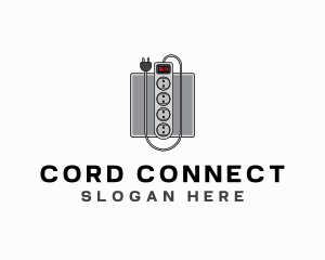 Extension Cord Power Outlet logo design