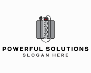 Extension Cord Power Outlet logo design