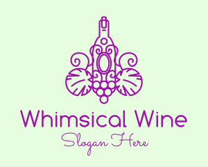 Minimalist Vineyard Wine logo design