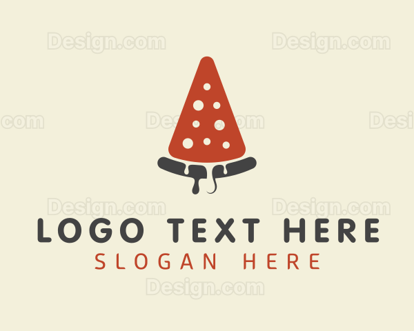 Pepperoni Pizza Slice Logo