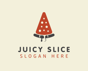 Pepperoni Pizza Slice  logo design