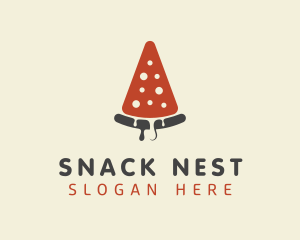 Pepperoni Pizza Slice  logo design