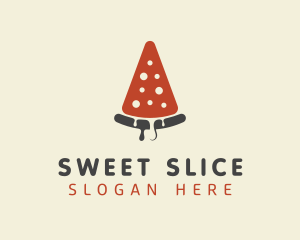 Pepperoni Pizza Slice  logo design