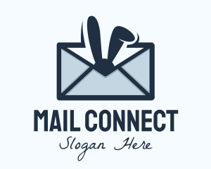 Bunny Mail Envelope logo design