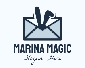 Bunny Mail Envelope logo design