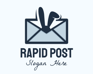 Bunny Mail Envelope logo design