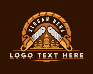 Chainsaw Lumberjack Logging Logo