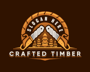 Chainsaw Lumberjack Logging logo design