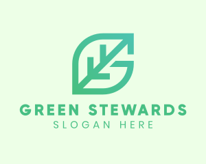 Green Leaf Letter G logo design