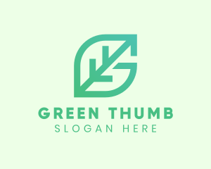 Green Leaf Letter G logo design