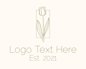 Minimalist Tulip Sketch logo