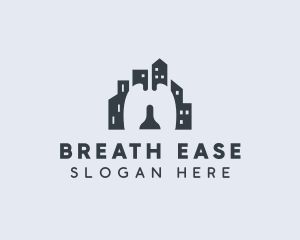 Respiratory Lung Building logo design