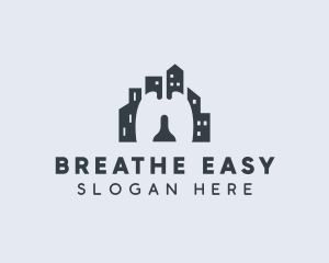 Respiratory Lung Building logo design