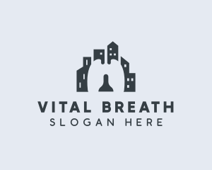 Respiratory Lung Building logo design