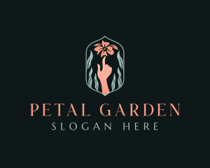 Hand Flower Bloom logo design