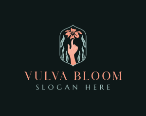 Hand Flower Bloom logo design