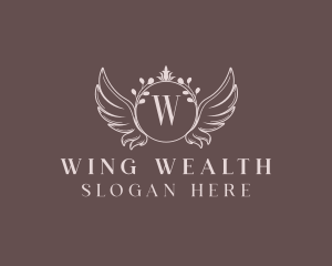 Crown Wings Ornament logo design