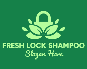 Green Eco Security Lock logo design