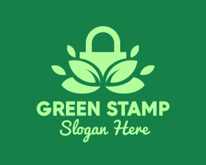 Green Eco Security Lock logo design