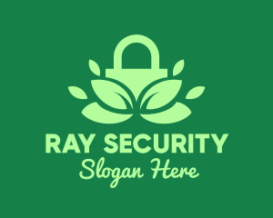 Green Eco Security Lock logo design