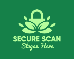 Green Eco Security Lock logo design