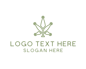 Cannabis Weed Leaf Tech logo