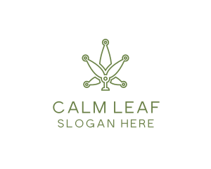 Cannabis Weed Leaf Tech logo