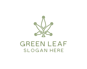 Cannabis Weed Leaf Tech logo