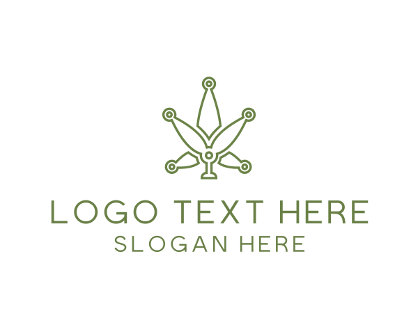 Marijuana Leaf logo example 1