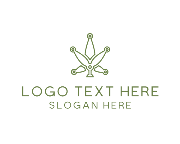 Marijuana Leaf logo example 2