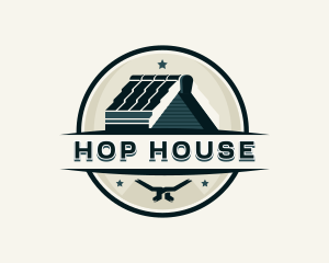 House Roof Shingle logo design