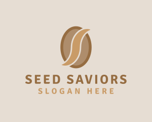 Coffee Bean Letter S logo design