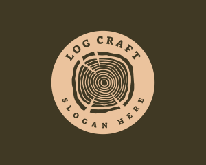 Woodcraft Carpenter Log logo design