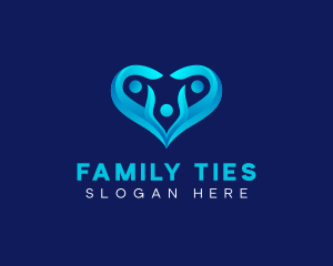 Heart Family Social logo design