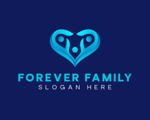 Heart Family Social logo design