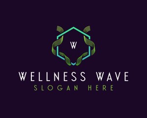 Hexagon Wave Frequency logo design