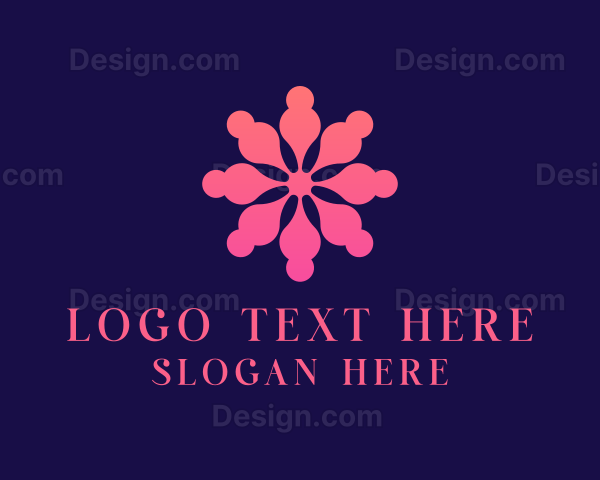 Abstract People Flower Logo