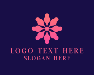 Abstract People Flower  logo