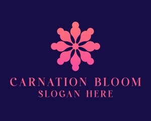 Abstract People Flower  logo design