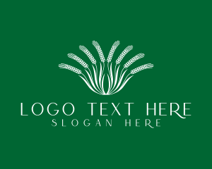 Green Eco Wheat Logo