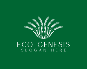 Green Eco Wheat logo design