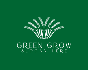 Green Eco Wheat logo design