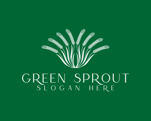 Green Eco Wheat logo design