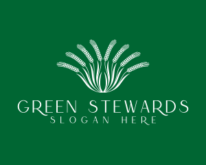 Green Eco Wheat logo design