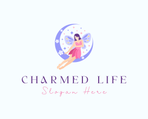Woman Fairy Moon logo