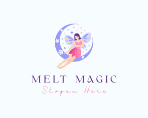 Woman Fairy Moon logo design