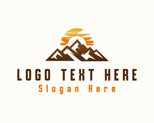 Sunset Mountain Peak logo