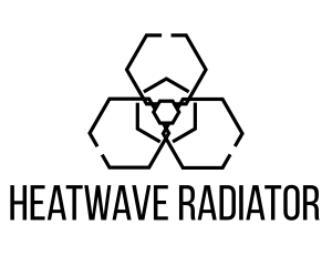 Toxic Radiation Hexagon logo design