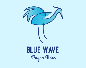 Blue Crane Bird  logo