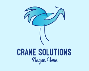 Blue Crane Bird  logo
